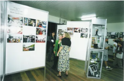 Figura 6 – Abertura da Exposição “Retratos do Sesquicentenário”, organizada pelo Instituto Joinville 150 Anos  no prédio da antiga Estação Ferroviária de Joinville