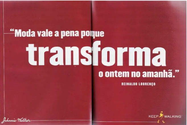 Figura 13 - Anúncio Samsung. Fonte: Vogue Brasil, n.269, 2000, p.11 e 13. 