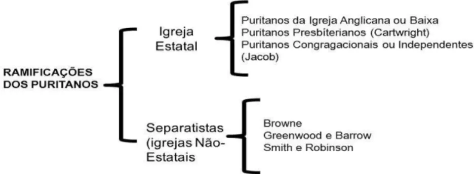 Figura 1: As Ramificações do Puritanismo 