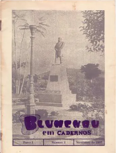 Figura 05 – Capa do Primeiro Exemplar da Revista Blumenau em Cadernos  Fonte: Blumenau em Cadernos, tomo I, n