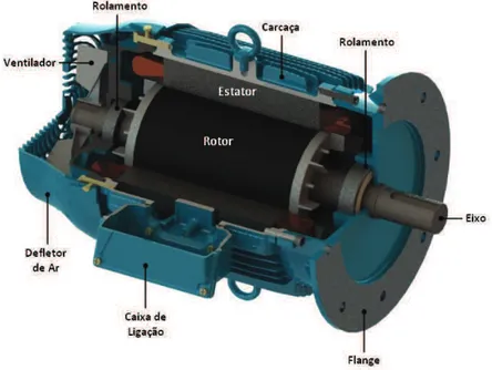 Figura 9: Motor elétrico em corte.