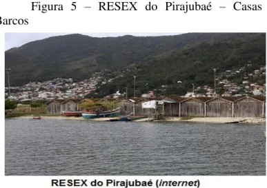Figura  5  –   RESEX  do  Pirajubaé  –   Casas  de  Barcos 