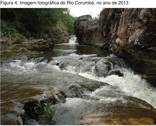 Figura 4: Imagem fotográfica do Rio Corumbá, no ano de 2013 