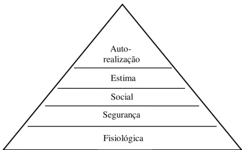 Figura 3 – Hierarquia das Necessidades, de Maslow, 1943 Fonte: Robbins, 2005 . 