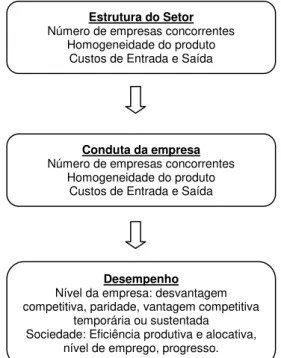 Figura 3. O modelo Estrutura-Conduta-Desempenho (E-C-D) 