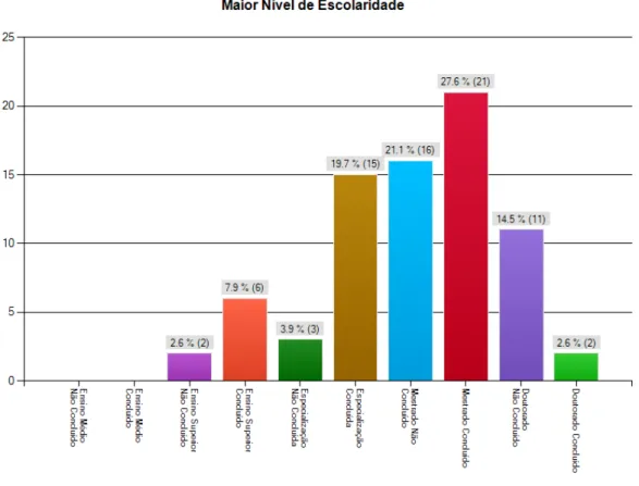 Gráfico 6 - Nível de escolaridade dos profissionais de outras áreas organizacionais           ________________________________________________________________ 