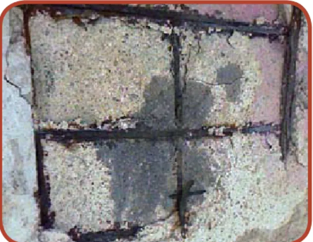 Figura 1 - Corrosão dos tirantes da cortina  apresentando perda de seção