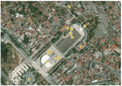 Figura 3. Santuário de Fátima 4 .   Fonte: Bing Satellite, 2017. 