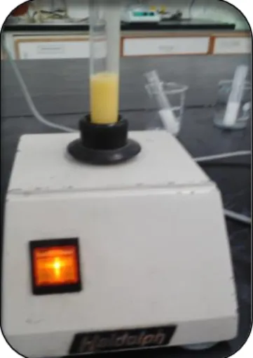 Figure 9: pH test with a potentiometer apparatus. 