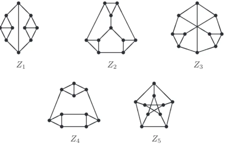 Figure 1. The smallest regular exceptional graphs in the 1st layer.
