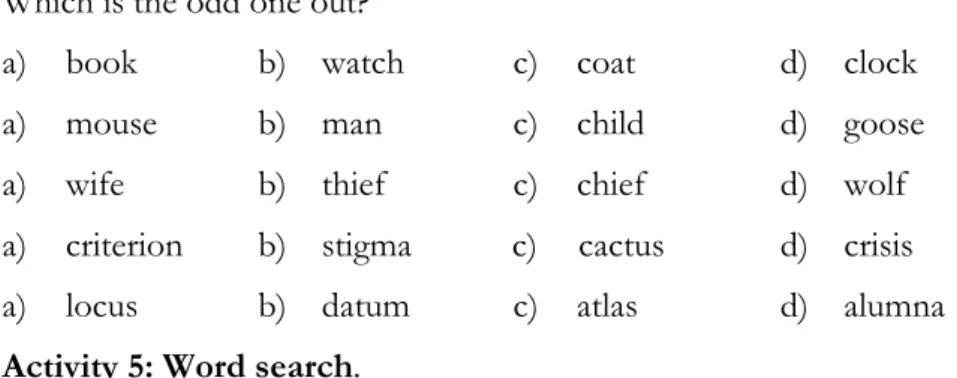 Figure 4 – Word search. 