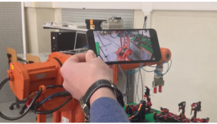 Fig. 6. AR application run on Android smart phone.