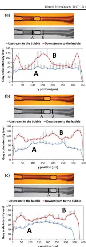 Fig. 9 Schematic representation based on the work of Taha and Cui (2006) of the flow streamlines in the bubble reference frame when the bubble reaches the terminal velocity in the contraction region