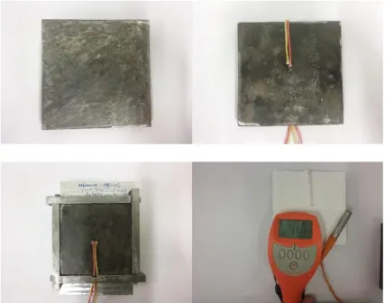 Figure 7: Steel plate before and after coating.  