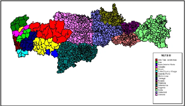 Fig. A2.- NUT’s III e Províncias do Espaço Terra.