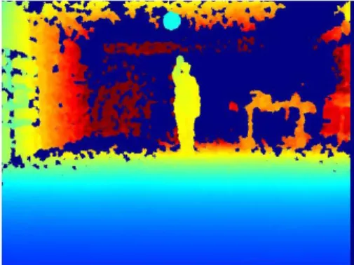 Fig. 1  Depth Image with an Aerial Ball present. 