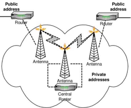 Fig. 4 Private IP addresses in the backbone.  