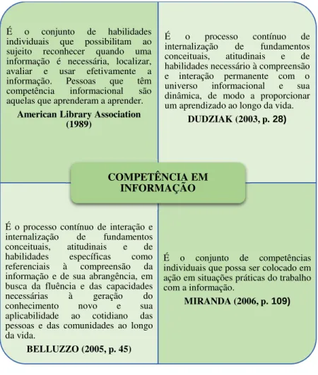 Figura 5 – Conceitos de competência em informação 