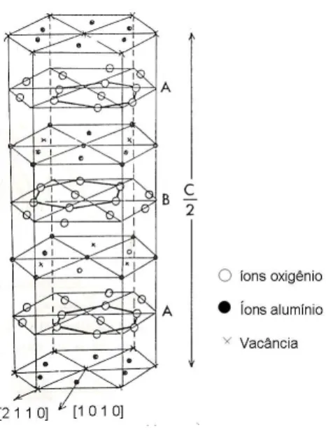 Figura 05: Representação esquemática de meia alumina alfa  [DAUZAT, 1987] . 