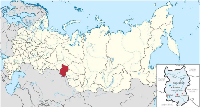 Figure  3. Map of Omsk region. 