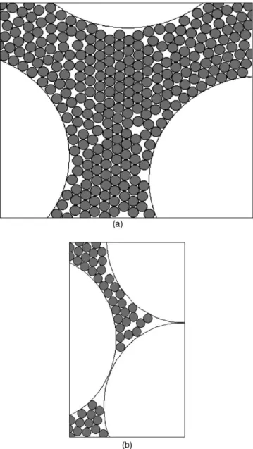 Fig. 3. Dependence the binary packing minimum porosity ε min on the ratio δ = d/D based on previous obtained[27,33] and recent experimental data