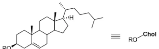 Figure 2. Schematic representation of cholesterol-based molecules throughout the manuscript.