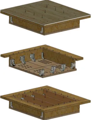 Fig. 1  –  Modelo de laje celular com perfurações.