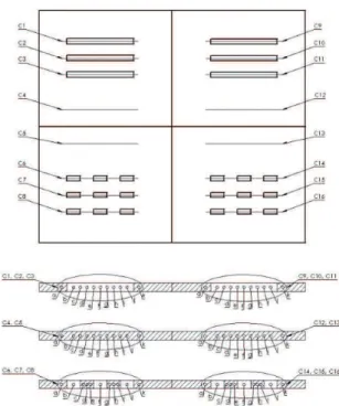 Fig. 12  –  Carbonização nos modelos de laje.