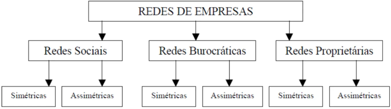 Figura 1 – Tipologia de Redes de Empresas. 