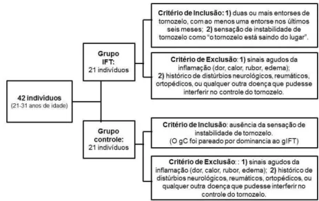 Figura 5. Diagrama com os critérios de inclusão e exclusão do estudo. 