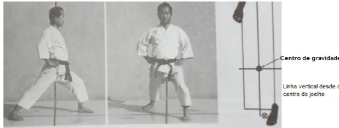 Figura 2 – Zenkutsu-dachi (postura avançada) (Fonte: Nakayama, 1966. p32) 