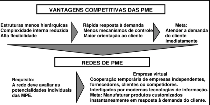 Figura 9  – Demandas sobre uma rede de PME  Fonte: Adaptado de Davidow e Malone,(1992) 