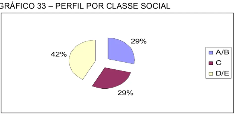 GRÁFICO 33 – PERFIL POR CLASSE SOCIAL 