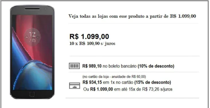 Figura 1 - Opções de compra de celular para o problema 1. 