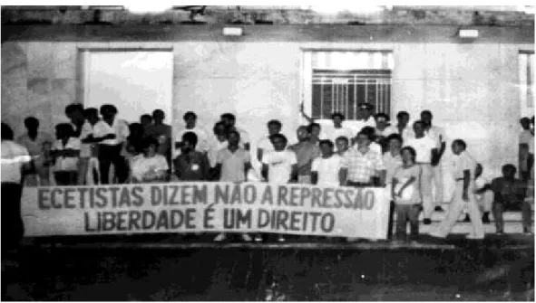 Foto 3 - Manifestação de trabalhadores dos Correios em Alagoas na década de 1980. 