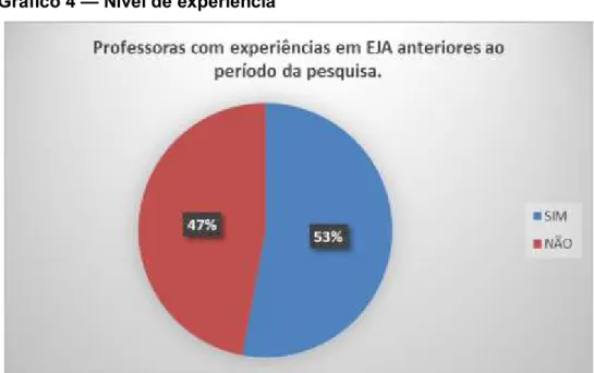 Gráfico 4  —  Nível de experiência 