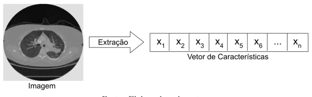 Figura 7: Processo de extração de n características de uma imagem.