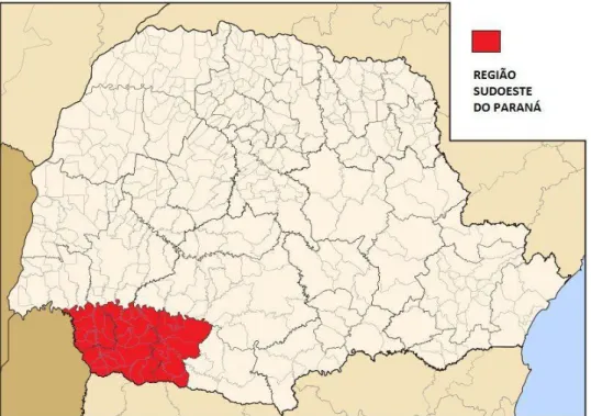 Figura 2  –  Região Sudoeste do Paraná 