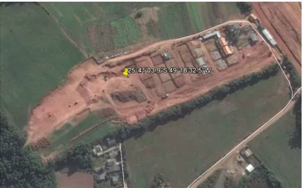 Figura 3-1 - Localização do ponto da coleta do solo  Fonte: Google Earth,  2014 