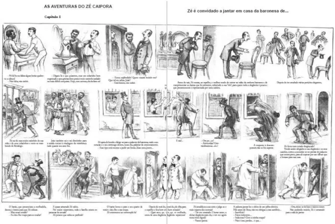 Figura 12: Capítulo 1 de As Aventuras de Zé Caipora, Angelo Agostini, 1883. 
