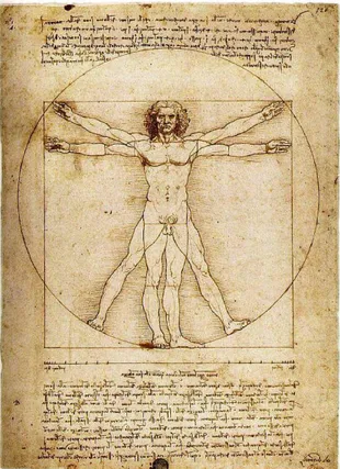 Figura 10  –  O Homem Vitruviano, de Leonardo da Vinci  Fonte: (DA VINCI, ca. 1490). 
