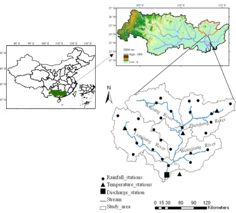 Figure 1. Map showing the location of study catchment.