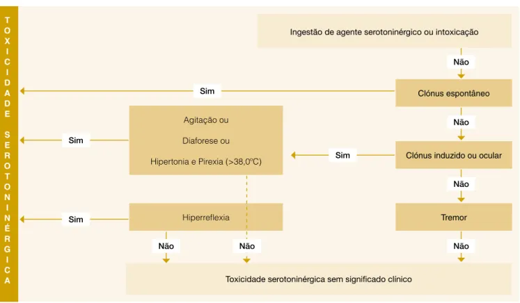 Figura 1: Critérios de toxicidade serotoninérgica de Hunter. 