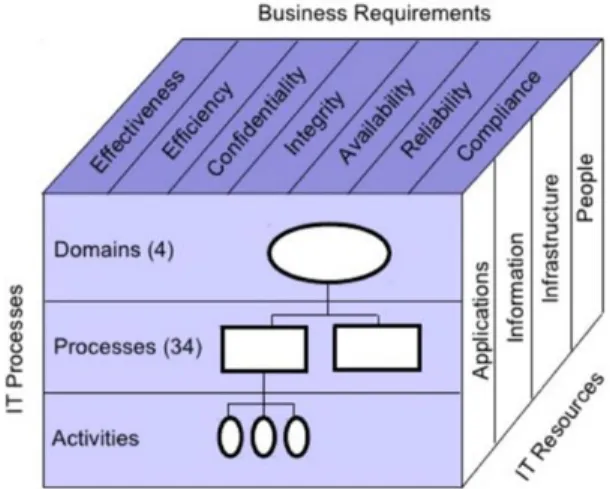 Figure 1 - COBIT Dimensions and levels cube. 
