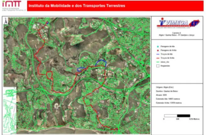 Figure 11 – SICO/SIGGESC Portal Reports: bus line map 