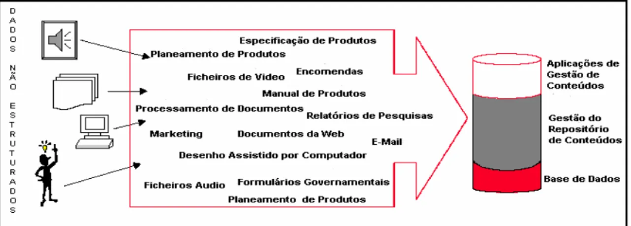 Fig. 1- Sistema de Gestão de Conteúdos [adaptado, Merrill Lynch] 