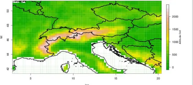 Fig. 1. The Greater Alpine Area map.