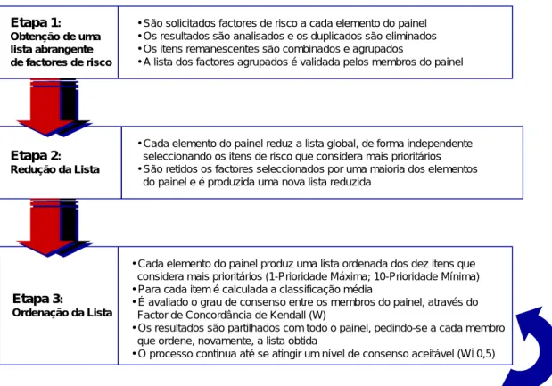 Figura 1 – Etapas do estudo Delphi 