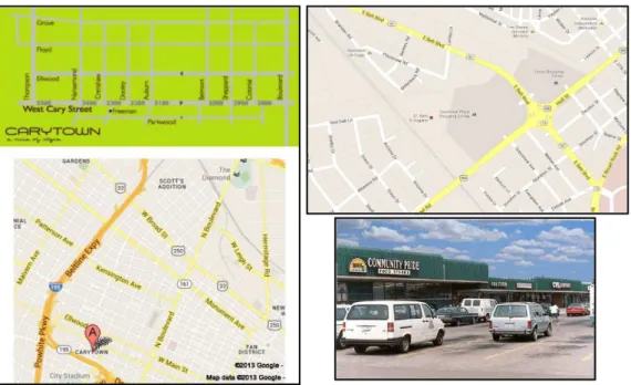 Fig. 13 – Carytown (Left) and Southside Plaza (Right) 