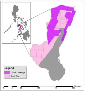 Figure 1. Shows Negros Occidental with its LiDAR data  coverage 
